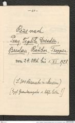 Seite 23, Tagebuch "Pressburg | Budapest | Brünn | Cilli | Prag, Breslau, Troppau" (NHMW-PRAE-BBB-44)